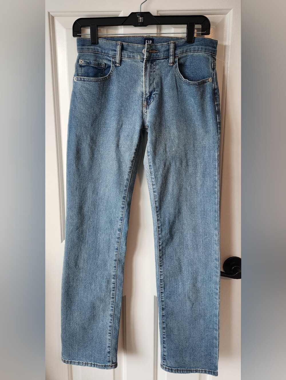 New With Tags Gap Boys Blue Stretch Straight-Leg Jeans Size 16 Adjustable Waist